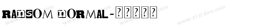 Ransom Normal字体转换